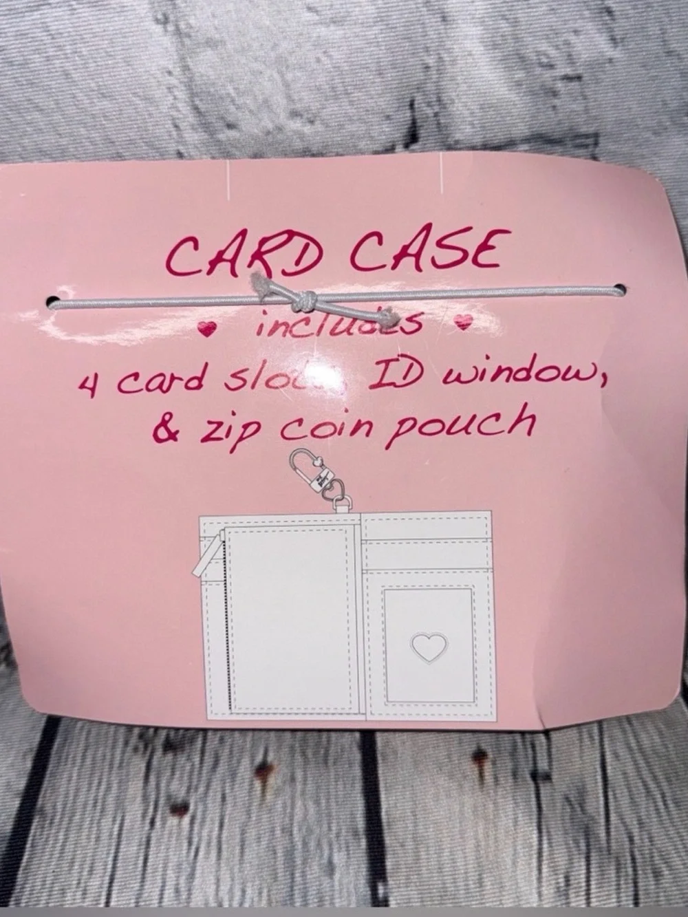 Betsey Johnson Pale Pink Quilted Wallet with Gold Heart Detail